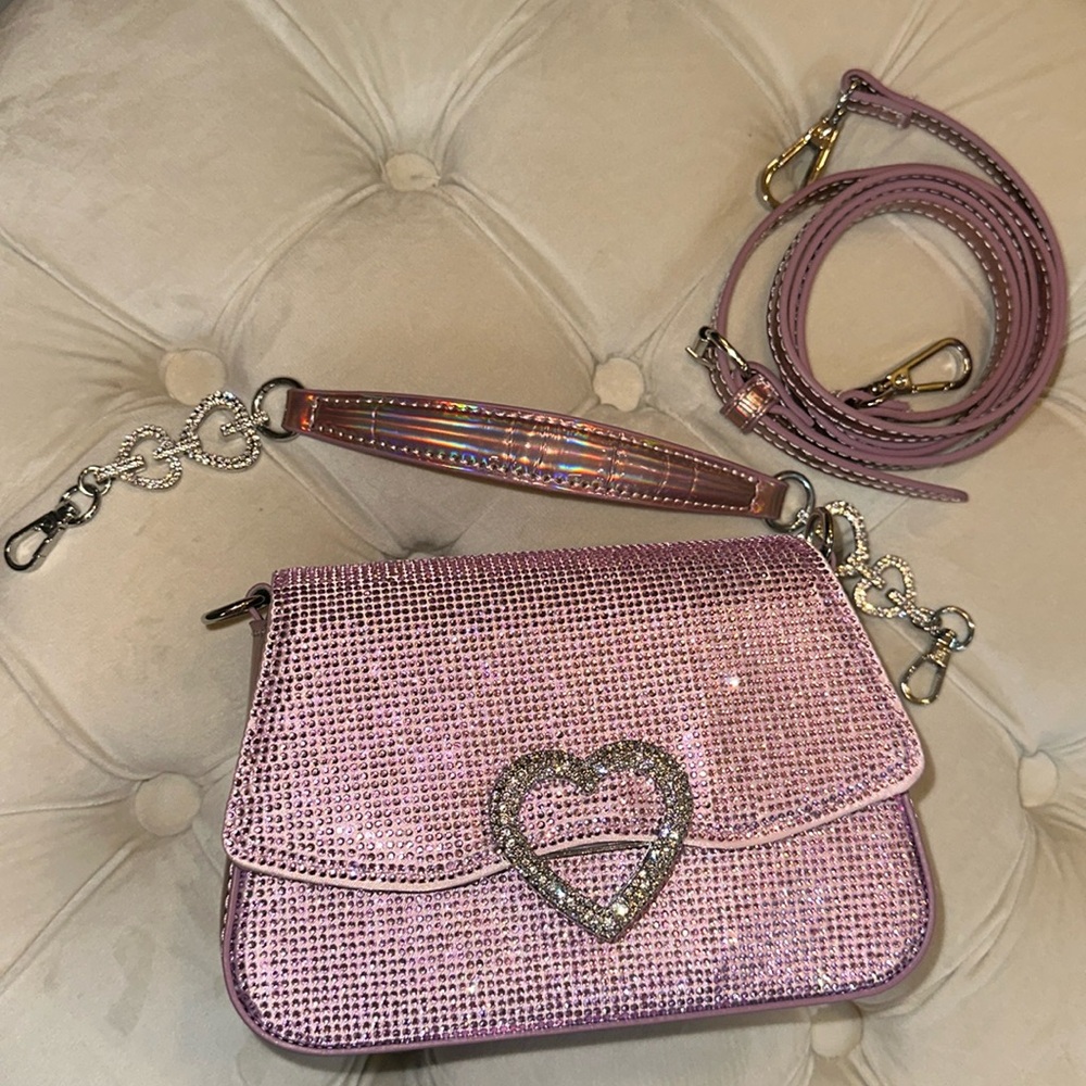 Aldo Pink Glitter Crossbody Bag